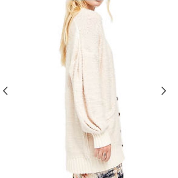 Free people oversized cardigan cream oversized - Picture 4 of 11